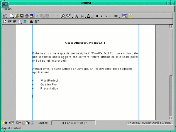 OfficeForJava: WordPerfect